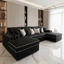 Katrina French Velvet U Shape Corner Sofa