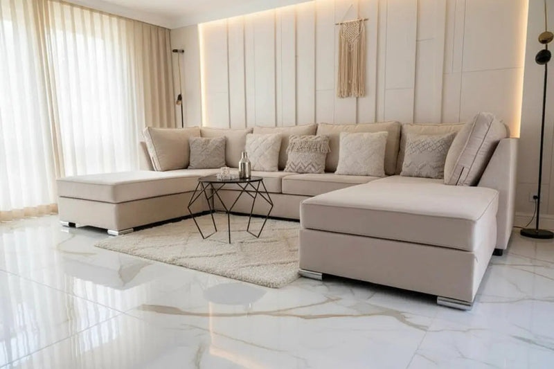 UTOPIA FRENCH VELVET U SHAPE CORNER SOFA RANGE