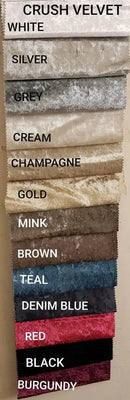 CRUSHED VELVET FOOTSTOOL 1 METER X 50 CM