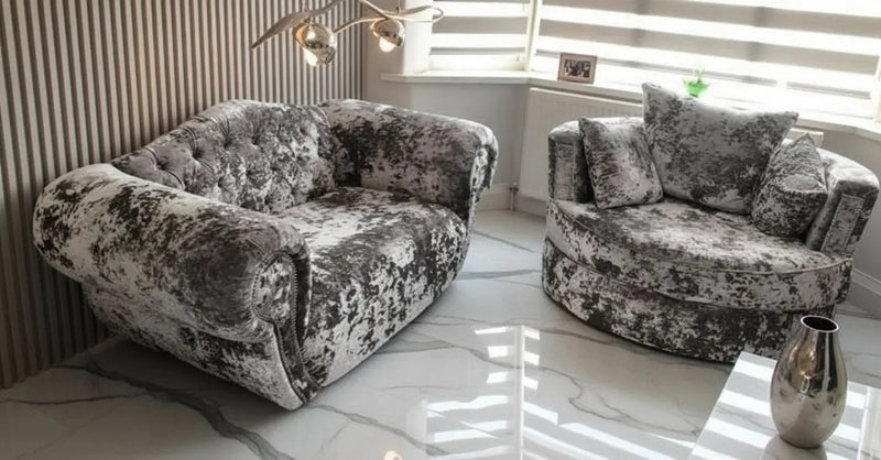 FABRAGE LUSTRO CRUSHED VELVET SOFA RANGE