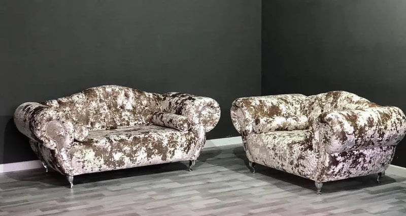 FABRAGE LUSTRO CRUSHED VELVET SOFA RANGE