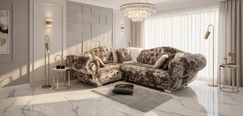 FABRAGE LUSTRO CRUSHED VELVET SOFA RANGE