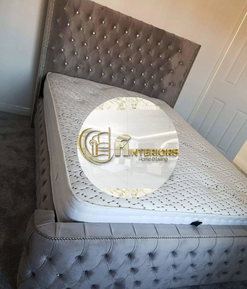Arianna premier velvet ottoman bedframe