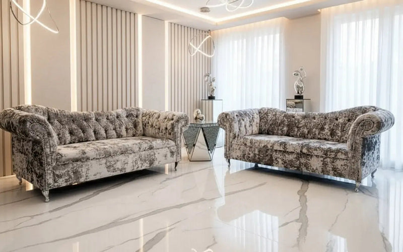 Raphael Lustro Crushed Velvet Sofa Range