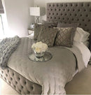 Majestic Plush Velvet Bed – Bespoke Wingback Bedstead (Handcrafted in the UK)
