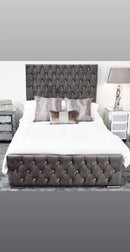 Majestic Plush Velvet Bed – Bespoke Wingback Bedstead (Handcrafted in the UK)