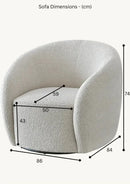 Aluxo Nolita Boucle Teddy Sofa and Accent Chair