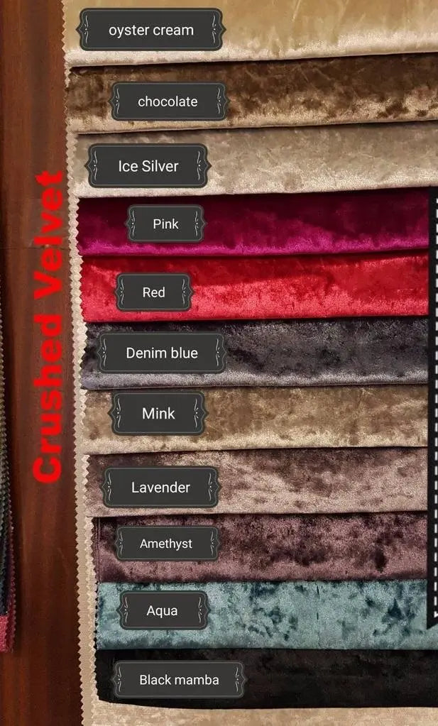 CRUSHED VELVET UPHOLSTERY FABRIC