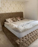 Park Lane Plush Velvet Bed Frame – Bespoke Handcrafted Chesterfield Design