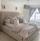 Park Lane Crushed Velvet Bed Frame – Bespoke Chesterfield Design, Handcrafted in the UK