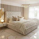 Park Lane Crushed Velvet Bed Frame – Bespoke Chesterfield Design, Handcrafted in the UK