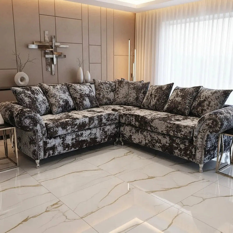 Allison Lustro Velvet Sofa Range