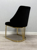 Lasco Plush Velvet Dining Chairs - Available In 4 Colours - Set Of 2