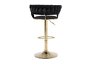 Camilla Luxury Black Gold Bar Stool x2 Pair