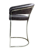 Porto Luxury Black & Gold Velvet Bar Stool Gold Legs Celebrity Interiors
