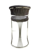 Porto Luxury Black & Gold Velvet Bar Stool Gold Legs Celebrity Interiors