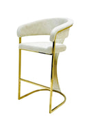 Porto Luxury Black & Gold Velvet Bar Stool Gold Legs Celebrity Interiors