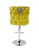 Valentino Luxury Barstool Lion Knocker Back Adjustable Height