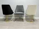Lasco Plush Velvet Dining Chairs - Available In 4 Colours - Set Of 2