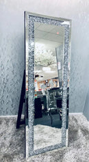 Crushed Diamond LED Cheval Mirror