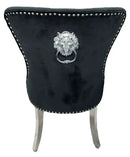 Chelsea Black Velvet Lion knocker Dining chair!