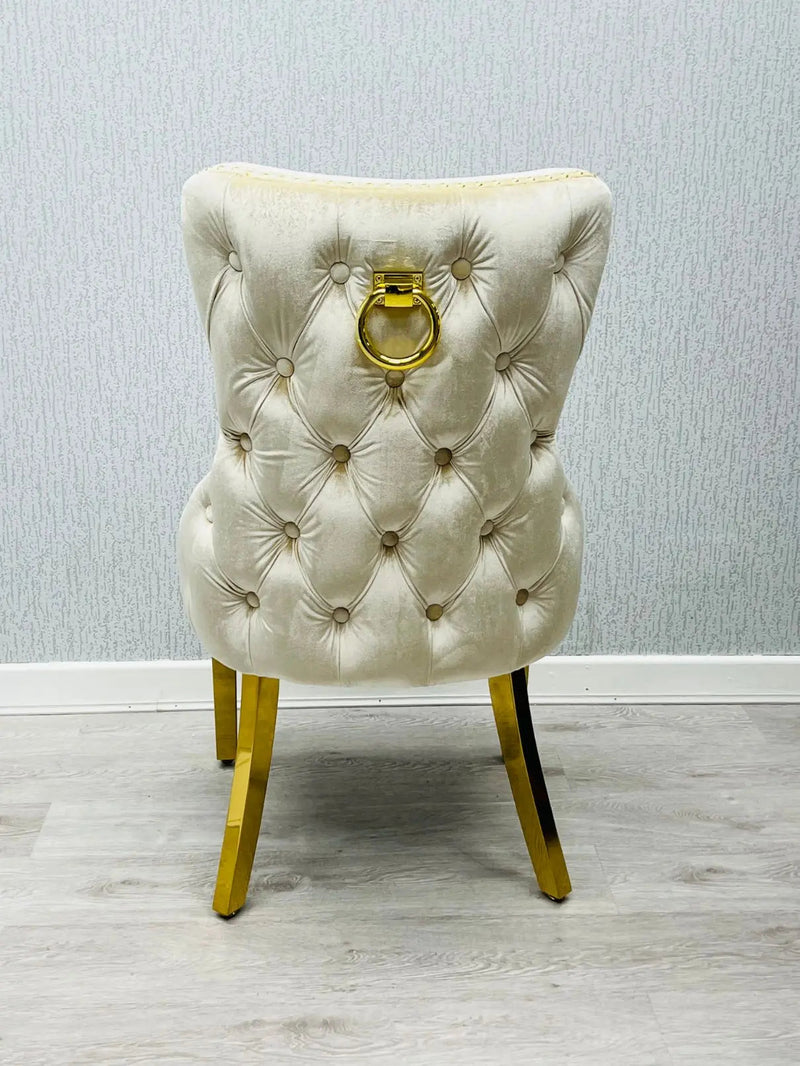 Victoria Gold Detailing Circle Knocker back Dining Chair