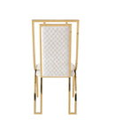 Amelia White Ceramic 180cm Gold + Windsor Dining Chair