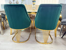 Lasco Plush Velvet Dining Chairs - Available In 4 Colours - Set Of 2