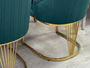 Lasco Dining Chairs – Green Velvet & Gold Legs (Set of 2) ASR INTERIOR