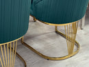 Lasco Plush Velvet Dining Chairs - Available In 4 Colours - Set Of 2