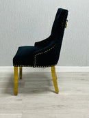 Majestic Velvet Dining Chair Gold Circle Knocker