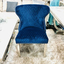 Valentino Navy velvet dining chair Set of 2