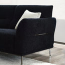 Aluxo Albany Sofa Range in Black Lux Boucle Fabric F I INTERIORS