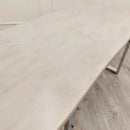 Freya 1.8 Dining Table Solid Light Pine wood with Chrome Metal Legs