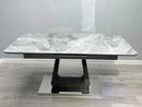 Zermatt Extendable Grey Ceramic Dining Table – 160cm to 200cm Celebrity Interiors