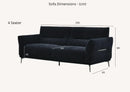 Aluxo Albany Sofa Range in Black Lux Boucle Fabric F I INTERIORS