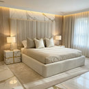 Audrie Panel Bedstead – Modern Tall Upholstered Bed Frame | Handcrafted in the UK FIL