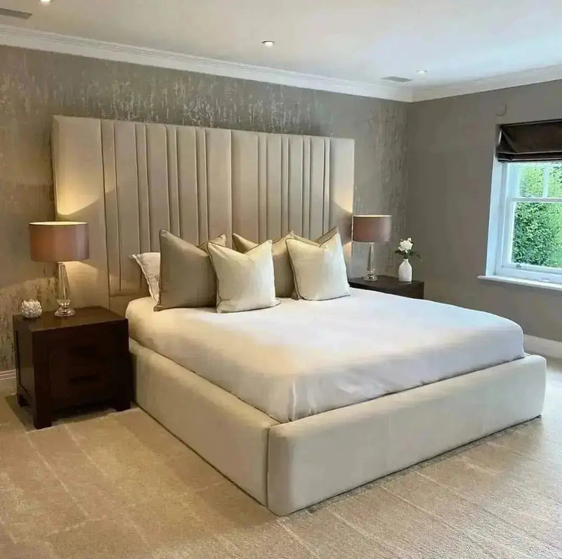 Audrie bed in plush velvet