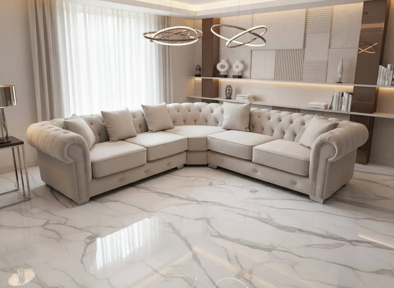 Richmond Chesterfield Velvet/Leather Sofa Range