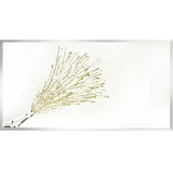 Gold Glitter Champagne on Mirror