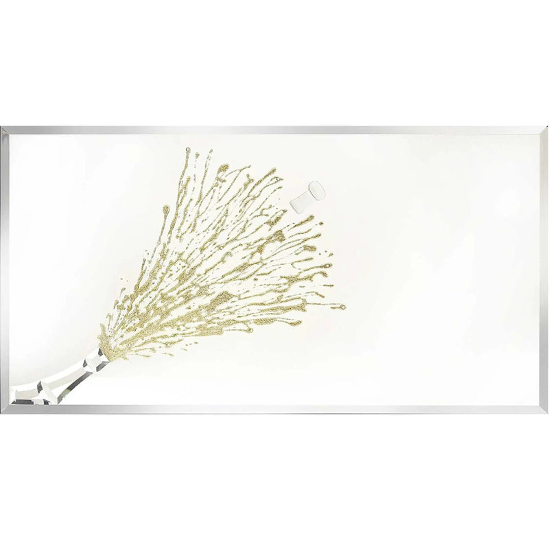 Gold Glitter Champagne on Mirror