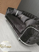 Konan 2 Seater Grey And Chrome - Now On Sale