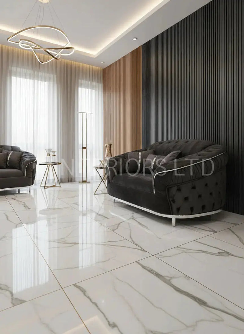 Konan 2 Seater Grey And Chrome - Now On Sale