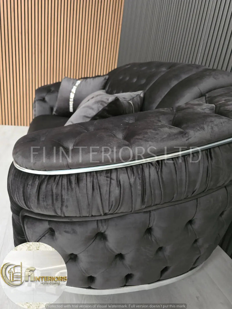 Konan 2 Seater Grey And Chrome - Now On Sale