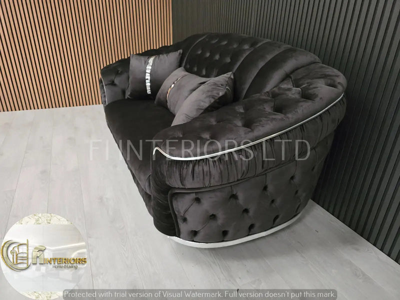 Konan 2 Seater Grey And Chrome - Now On Sale