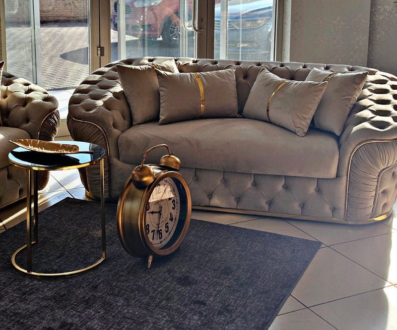 Ambassador 3+2 Seater In Champagne & Gold