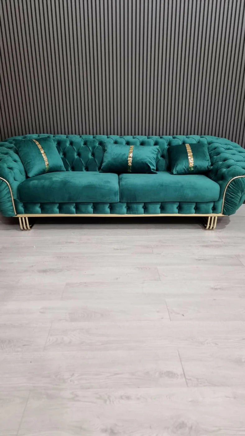 Ambassador 3+2 in emerald green and gold