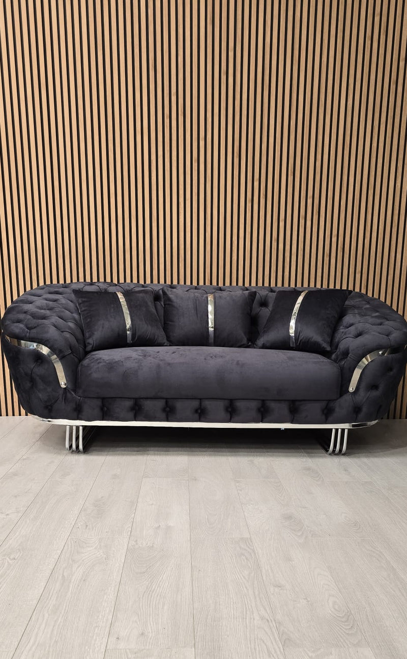 Bvlgari Special 3+2 Sofa in Steel and Chrome