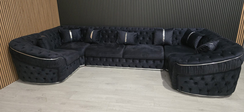 Ambassador U Shape Corner Sofa Range Plush Velvet