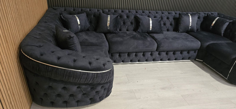 Ambassador U Shape Corner Sofa Range Plush Velvet